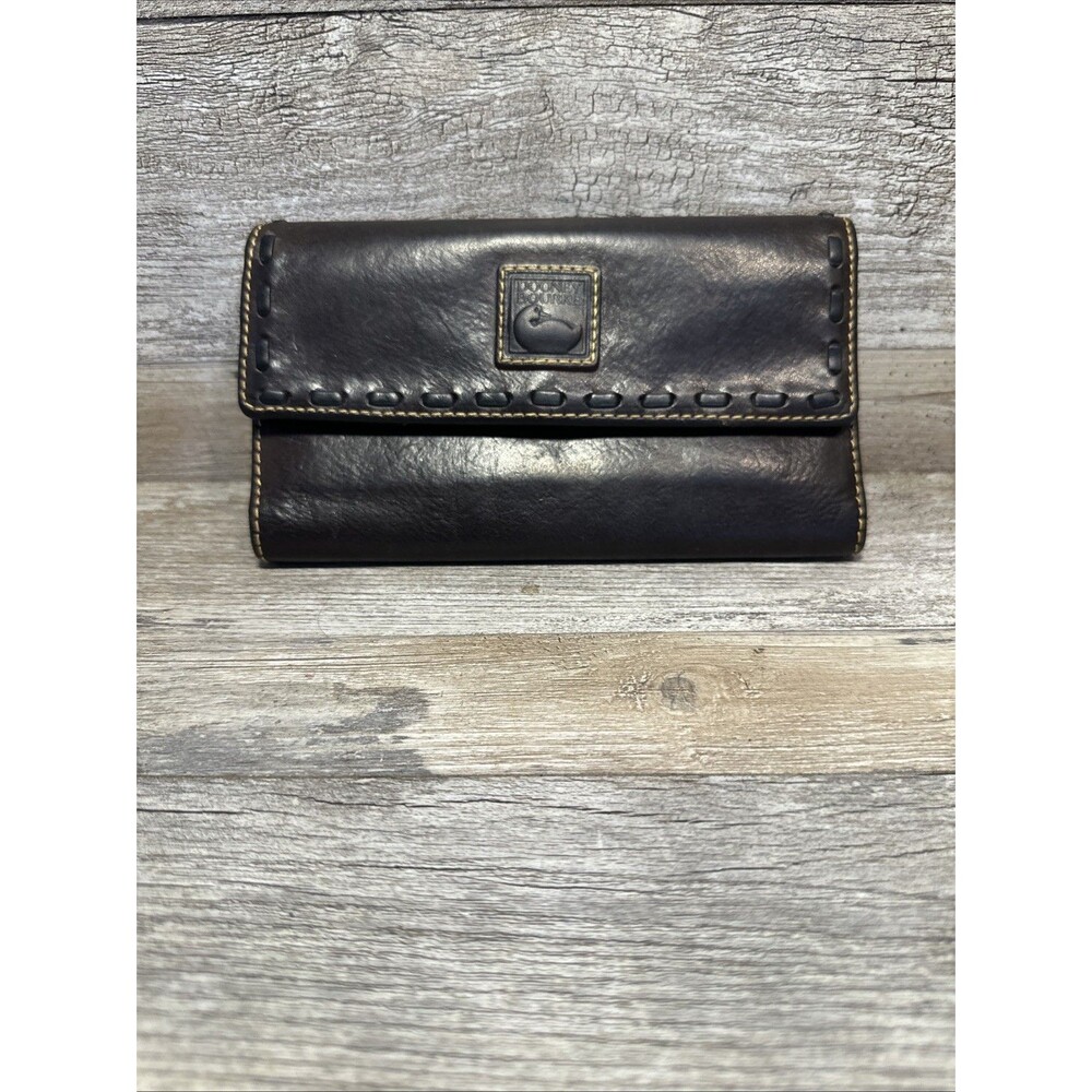 Dooney & Bourke Black Florentine Continental Cluch Wallet.